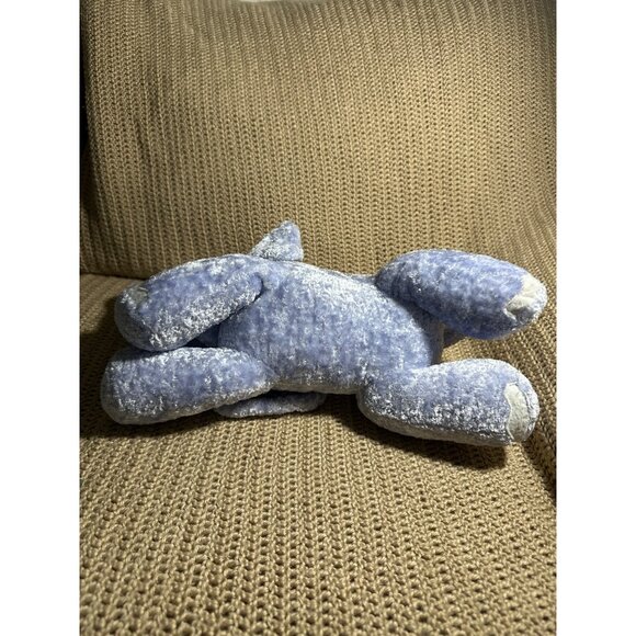 Blue Plush Elephant Stuffed Toy Soft Cuddly Button Eyes 15" Long - Picture 3 of 6